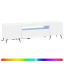 vidaXL LED TV skap Hvit Konstruert tre