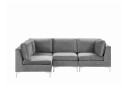 Evja 4 seters Hjørnesofa Høyre   Fløyel/Grå