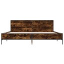  Sengeramme røkt eik 180x200 cm konstruert tre og metall 8721102613104