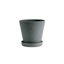 HAY Flowerpot with saucer krukke L Ø17.5 cm Grønn