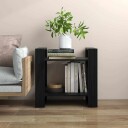 vidaXL Bokhylle/romdeler svart 60x35x57 cm heltre furu