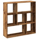 Romdeler bokhylle gammel tre 102x29x103,5 cm konstruert tre