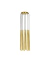 Pylon 8 Light Chandelier Natural Brass