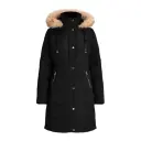 Lauren Ralph Lauren Faux-Fur-Trim Hooded Down Coat - Black - XS