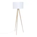 Zuiver - Tripod Wood Gulvlampe - Hvit   Unoliving