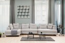 Pavdova Hjørnesofa 4 seter   Lysegrå