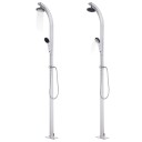 vidaXL Hagedusj med grått dusjbrett 220 cm aluminium