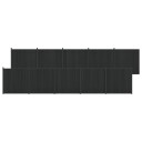 vidaXL Gjerdeplate 10 stk. 1755 x 186,5 cm WPC og Aluminium Svart