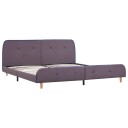 vidaXL Sengeramme gråbrun stoff 150x200 cm