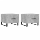  Salongbord 2 stk betonggrå 50x50x40 cm konstruert tre 8720845429140