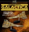 Battlestar Galactica  Viper Mark I TOS Gold Edition DieCast 10.5" Ship