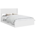 vidaXL Sengramme med oppbevaring og hodegavl Hvit 160 x 200 cm