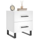 vidaXL Nattbord 2 stk hvit 40x35x47,5 cm konstruert tre