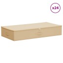 vidaXL Lagringsboks 24 pcs Krem 90 x 48 x 15 cm Ikke-vevd stoff