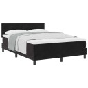  Rammeseng med madrass Svart 140x190 cm Fløyel