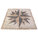 vidaXL Mosaikkfliser med vindmønster Flerfarget 120 x 120 cm Marmor