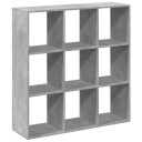 Romdeler bokhylle betonggrå 102x29x103,5 cm konstruert tre