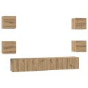  TV benksett 7 pcs artisan eik 60 x 30 x 30 cm Konstruert tre