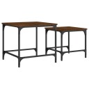  Stablebare salongbord 2 stk brun eik konstruert tre 8721012339736