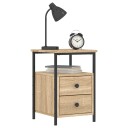 vidaXL Nattbord 2 stk sonoma eik 34x35,5x50 cm konstruert tre