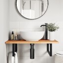  Plate til baderomsskap med finish 80x50x2 cm heltre akasie