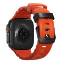 Nomad Rocky Point Silikonerem til Apple Watch 49/45/44/42mm   Orange/Sort