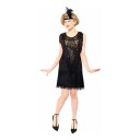 Riethmüller 20-talls Svart Flapper-kjole Kostyme Small 9910678