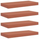  Vegghylle Veggmontert 4 pcs Rød 50 x 23 x 4 cm Konstruert tre