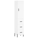 vidaXL Highboard hvit 34,5x34x180 cm konstruert tre