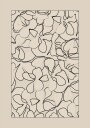 Seamless Pattern of Outlined Flowers Poster Plakat / 21x30cm