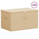 vidaXL Lagringsboks 24 pcs Krem 55 x 35 x 32 cm Ikke-vevd stoff