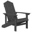 vidaXL Adirondack hagestol HDPE antrasitt