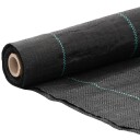 vidaXL Kontrollmatte for ugress svart 1x25 m PP