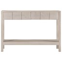  Konsollbord hvit 110x35x75 cm heltre mango 4009375