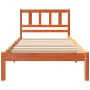  Sengestamme med hodegjerde Voksbrun 80 x 200 cm Heltre furu
