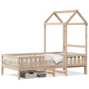  Sengeramme med tak 75x190 cm heltre furu 8721102670664