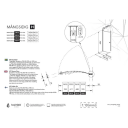 Bathlife Allsidig Dusjdør 100 cm, Alu Blank/Delvis Frostet Glass