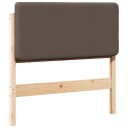  Polstret sengegavl Brun og Taupe 100 cm Massiv furu