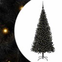  Juletre med 300 LED med stativ Svart 180 cm PVC