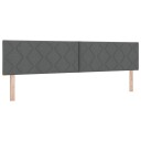  LED Hodegavl Diamant Blokker Design Mørk Grå 200 cm Stoff