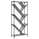  Bokhylle grå sonoma 79x30x180 cm konstruert tre og metall 8721012479739