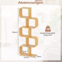 S formet bokhylle i bambus – 5 lags plassbesparende design