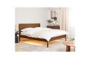 Seng med LED belysning Boisset   Brun/Gummitre 160x200 cm