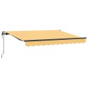 vidaXL Uttrekkbar markise sand 450 × 350 cm Stoff og Aluminium