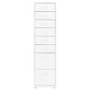  Mobilt arkivskap hvit 28x41x109 cm metall