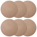 vidaXL Jute Placemets 6 stk. Naturlig 100% Tossa Jute