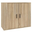 vidaXL Skjenk sonoma eik 80x33x70 cm konstruert tre