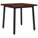 vidaXL 90 x 90 x 75 cm Solid akasietre Mørk brun og svart Torget