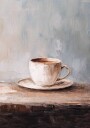 Neutral Coffee Art Moody Kitchen Plakat Plakat / 30x40cm