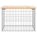 vidaXL Hagebenk gabiondesign 63x44x42 cm heltre furu